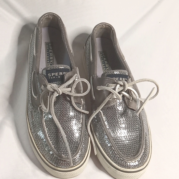 Sperry Top-Siders Silver sequined - Picture 1 of 11